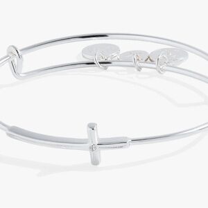 Alex and Ani Silver Charm Bracelet with Cross